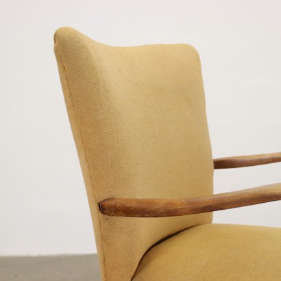 Swivel Chair Beech Italy 1950s
