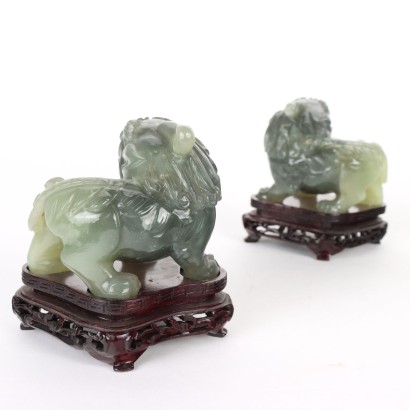 Pair of Lions Jade China XX Century