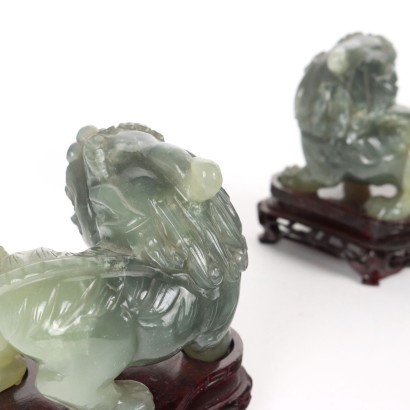 Pair of Lions Jade China XX Century