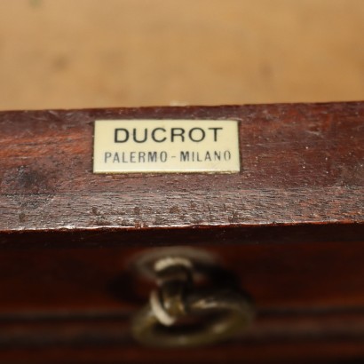 Pair of Ducrot Bedside Tables Mahogany Italy XX Century