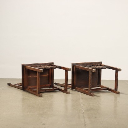 Pair of Neo-Baroque Folder Chairs Walnut Italy XIX-XX Century