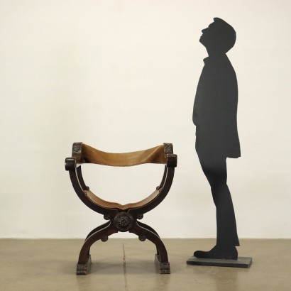Neo-Renaissance Style Chair Walnut Italy XX Century