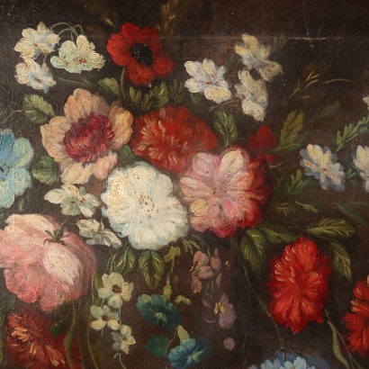 Floral Composition Oil on Canvas Italy XX Century