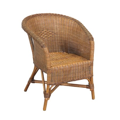 antigüedades modernas, antigüedades de diseño moderno, sillón, sillón de antigüedades modernas, sillón de antigüedades modernas, sillón italiano, sillón vintage, sillón de los años 60, sillón de diseño de los años 60, sillón de mimbre de los años 70