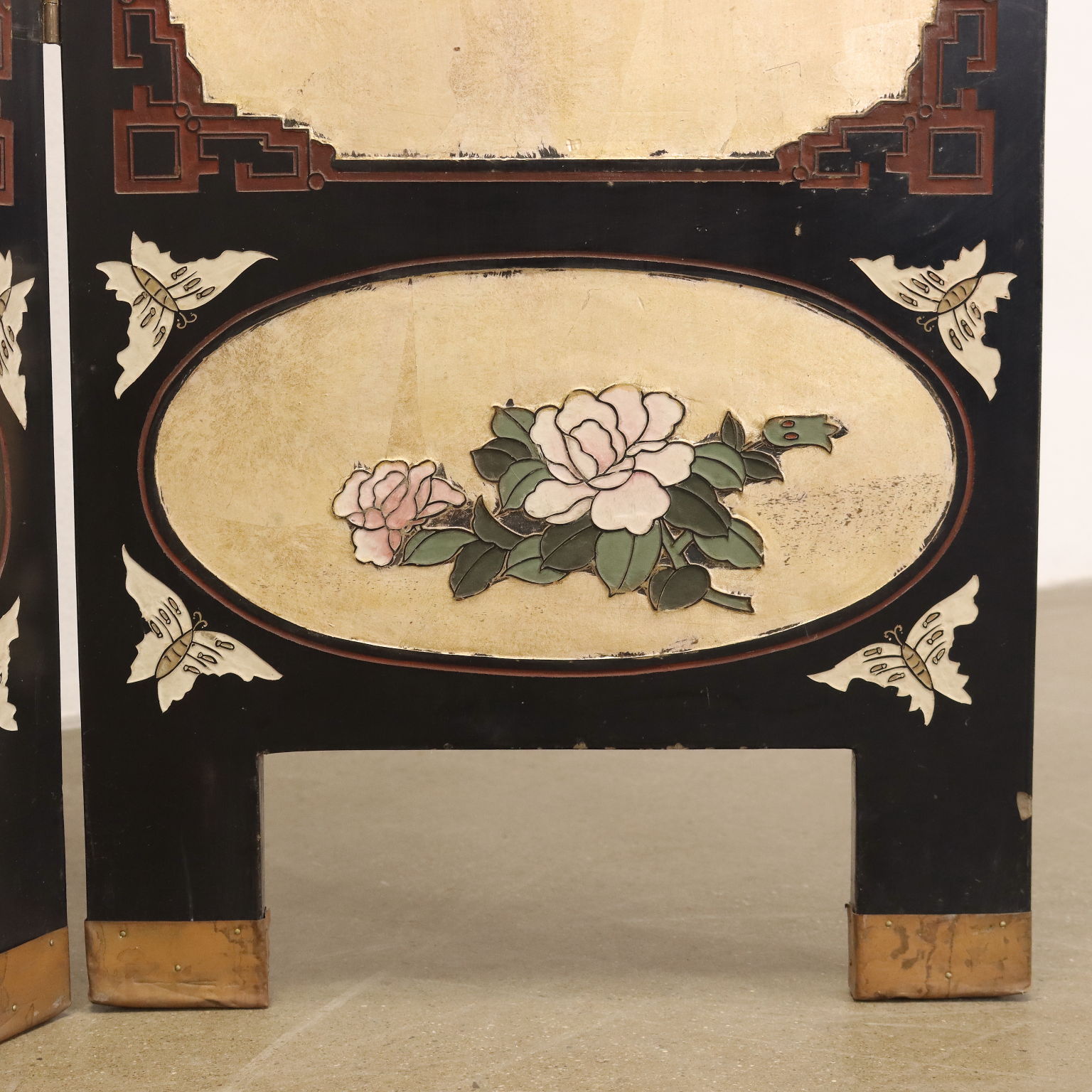 Antiguo biombo chino madera tallada ppios s. XX · Antique Chinese screen  early 20th (VENDIDO) - Vintage & Chic