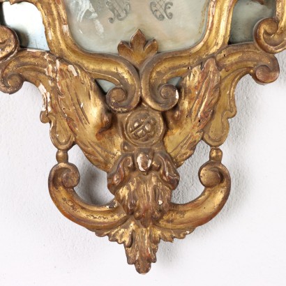 Pair of Venetian Baroque Style Mirrors Glass Italy XX Century