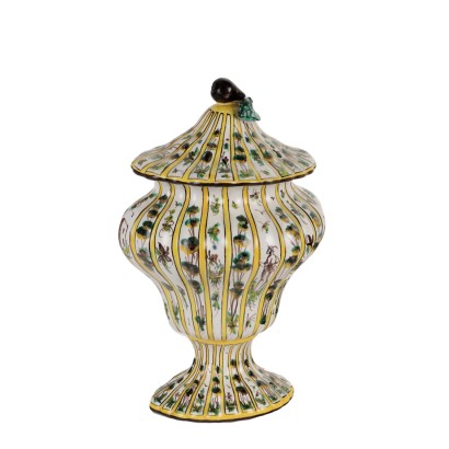 Vase Man. Levantino Céramique Italie XIX Siècle