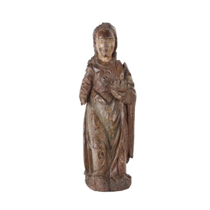 Wooden statue of Saint Lucia