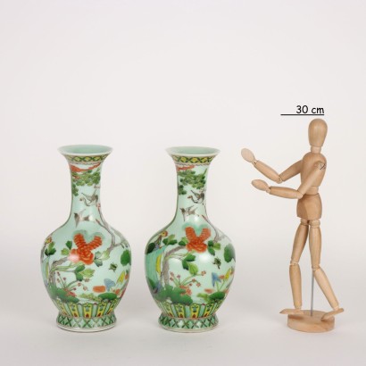antiquariato, vaso, antiquariato vaso, vaso antico, vaso antico italiano, vaso di antiquariato, vaso neoclassico, vaso del 800,Coppia di Vasi in Porcellana