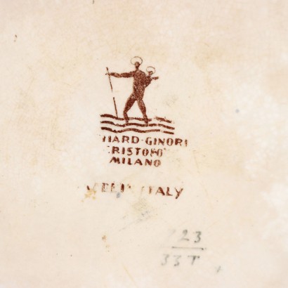 Gio Ponti Teller Richard Ginori Herstellung Porzellan Italien 1920er
