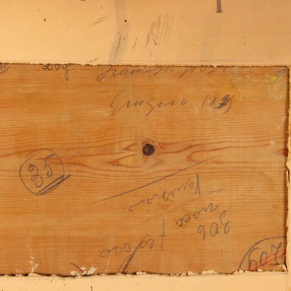 F. Goli Oil on Wooden Table Italy 1875
