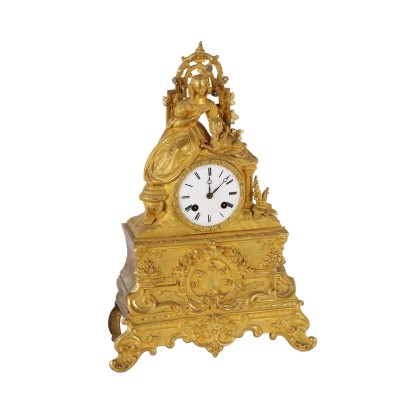 Countertop Clock Gilded Bronze France XIX Century