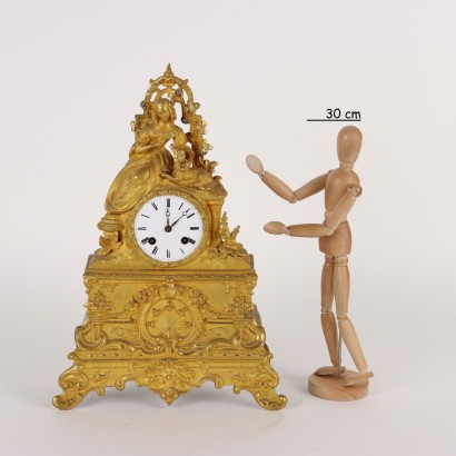 Pendule de Comptoir Bronze Doré France XIX Siècle