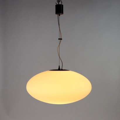 Stilnovo Ufo Deckenlampe Glas Italien 1960er
