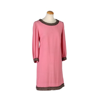 vestido rosa de la vendimia