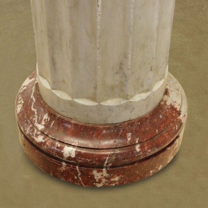 antigüedades, columna, antigüedades de columna, columna antigua, columna italiana antigua, columna antigua, columna neoclásica, columna del siglo XIX, par de columnas portajarrones