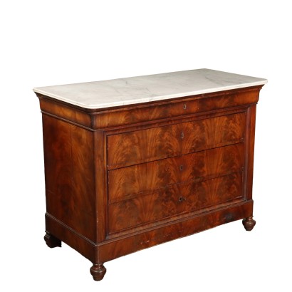 Louis Philippe Chest of Drawers Walnut Italy XIX Century