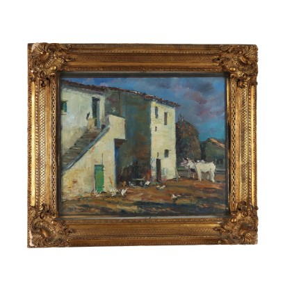 Vico Viganò Oil on Canvas Italy 1934