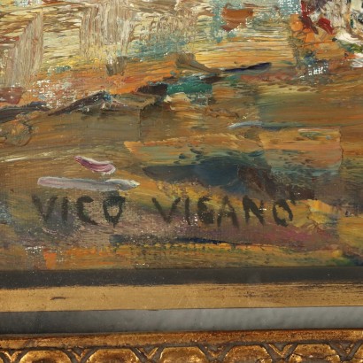 Vico Viganò Öl auf Leinwand Italien 1934