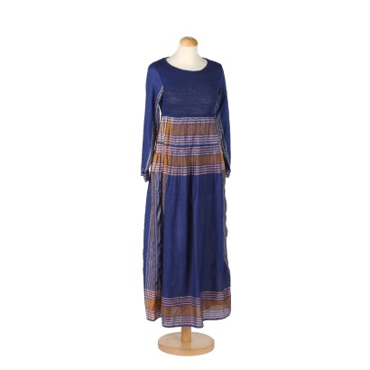 Vintage Langes Kleid Baumwolle Gr. S Italien 1970er