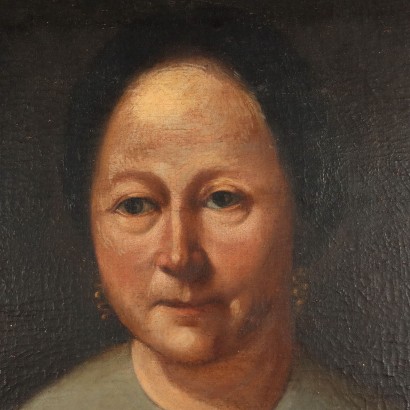 Porträt einer Dame Öl auf Leinwand Italien XIX Jhd