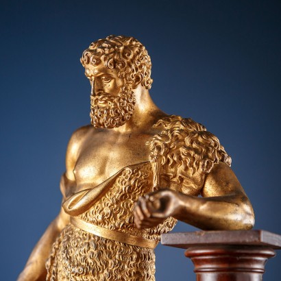 Skulptur von Herkules Bronze Frankreich XIX Jhd