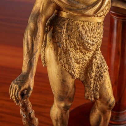 Skulptur von Herkules Bronze Frankreich XIX Jhd