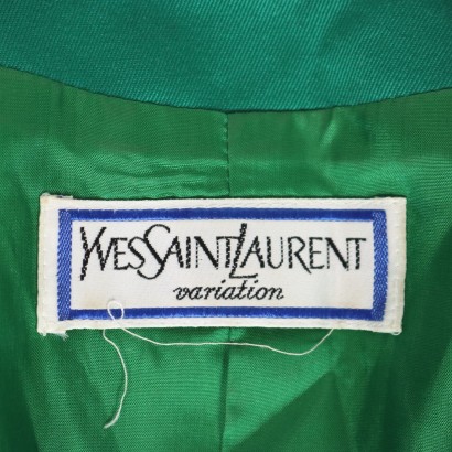 Vintage Jacket YSL Cotton Size 14 France 1980s