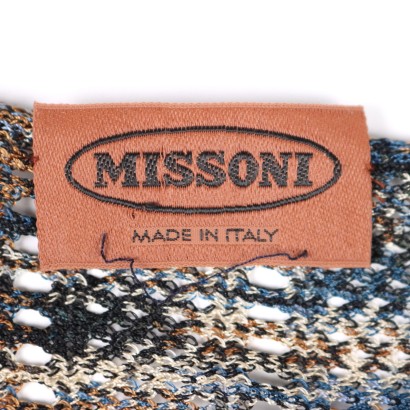 Écharpe Missoni Vintage Coton Italie Années 1990