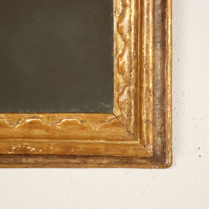 antiguo, espejo, espejo antiguo, espejo antiguo, espejo italiano antiguo, espejo antiguo, espejo neoclásico, espejo del siglo XIX - antigüedades, marco, marco antiguo, marco antiguo, marco italiano antiguo, marco antiguo, marco neoclásico, marco del siglo XIX, Espejo en Madera Dorada