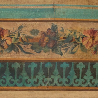 Large Painting on Silk Italy XIX Century