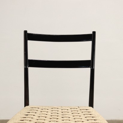 Gruppe von 6 Stühlen Cassina Leggera Holz Italien 1970er