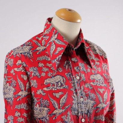 Vintage Cacharel Shirt Silk Size 10 France 1970s