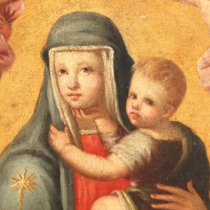arte, arte italiano, pintura italiana antigua, Virgen coronada con el Niño