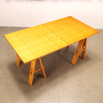 Acerbis Cavalletto Table Ash Italy 1970s-1980s