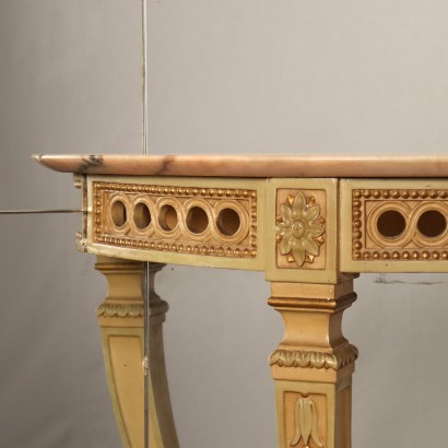 Neoclassical Style Console with Mirror Wood Italy XX Century