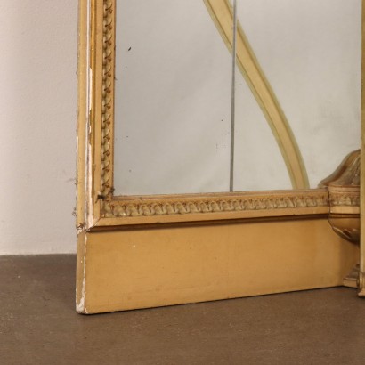 Neoclassical Style Console with Mirror Wood Italy XX Century