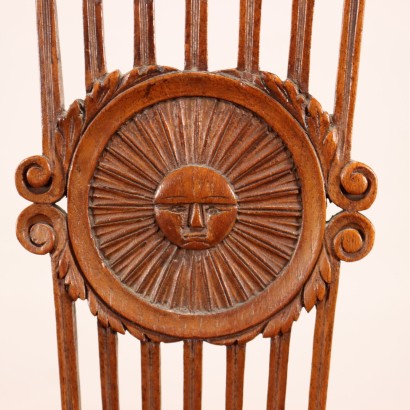 Pair of Neoclassical Chairs Walnut Italy XVIII Century