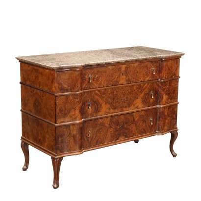 Commode Style Chippendale Noyer Italie XX Siècle