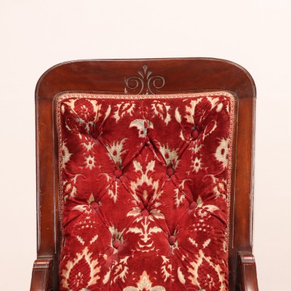 Umbertine Chair and Armchair Walnut Italy XIX Century