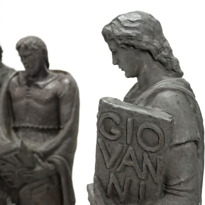 Groupe de 4 Sculptures Bronze Italie 1941