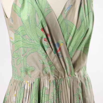 Vintage Kleid Seide Gr M Italien 1980er