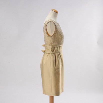 Vintage Cocktail Dress Silk Size 12 Italy 1940s-1950s