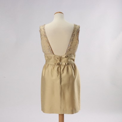 Vintage Cocktail Kleid Seide Gr. 44 Italien 1950er