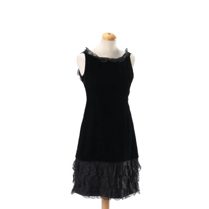 Vintage Dress Velvet Size 10 Italy 1960s