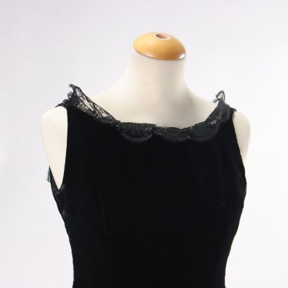 Vintage Dress Velvet Size 10 Italy 1960s