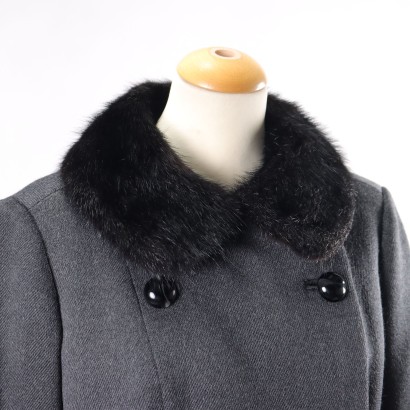 moda vintage, ropa vintage, milan vintage, abrigo vintage, abrigo con piel, abrigo cruzado, abrigo vintage con detalles en piel