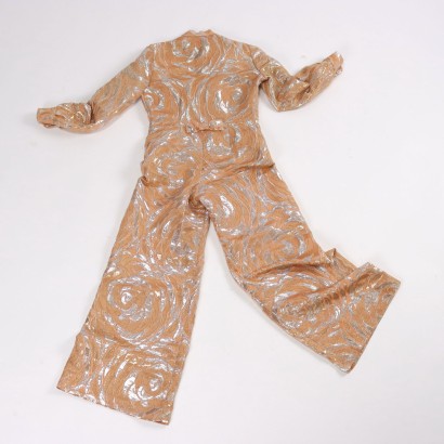 Costume Vintage Tissu Brocart Taille M/L Italie Années 1970