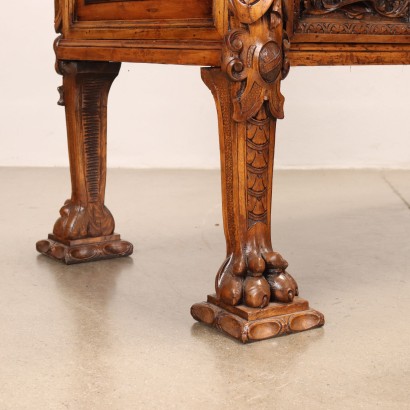 antiques, desk, antique desks, antique desk, antique Italian desk, antique desk, neoclassical desk, 19th century desk, Neo-Renaissance Open Desk