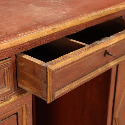 antigüedades, escritorio, escritorios antiguos, escritorio antiguo, escritorio italiano antiguo, escritorio antiguo, escritorio neoclásico, escritorio del siglo XIX, escritorio abierto en madera lacada